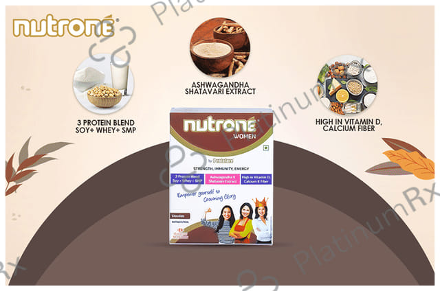 Nutrone Women 3 Protein Blend (Soy+Whey+SMP) Powder Chocolate with Shaker Free