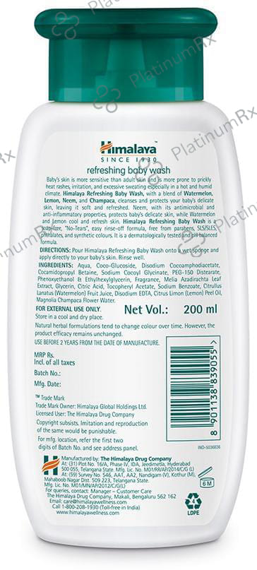 Himalaya Baby Wash Refreshing 200 ml
