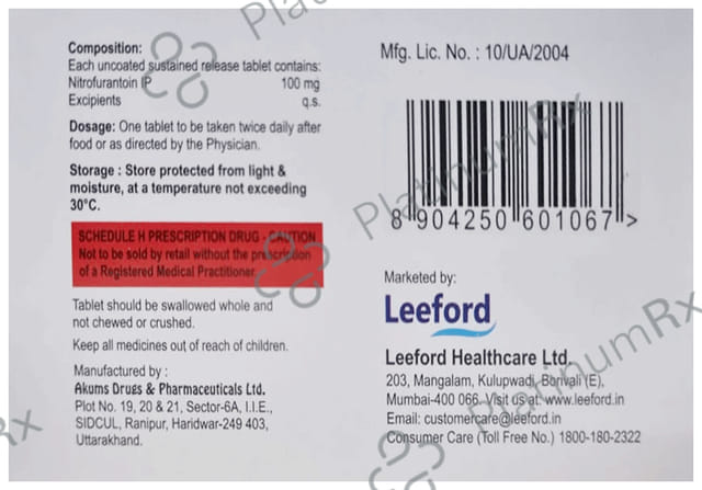 Urivron 100mg Tablet 14s