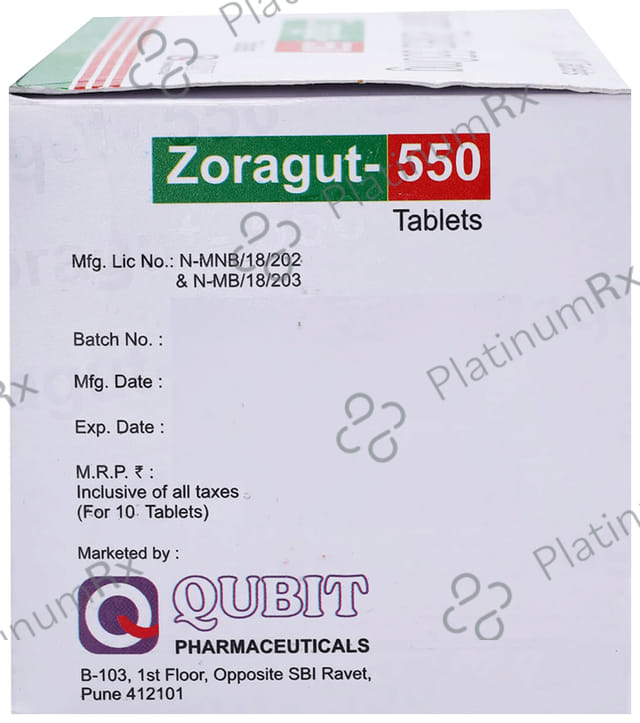 Zoragut 550mg Tablet 10s