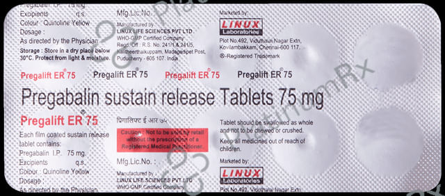 Pregalift 75mg Tablet ER 10s