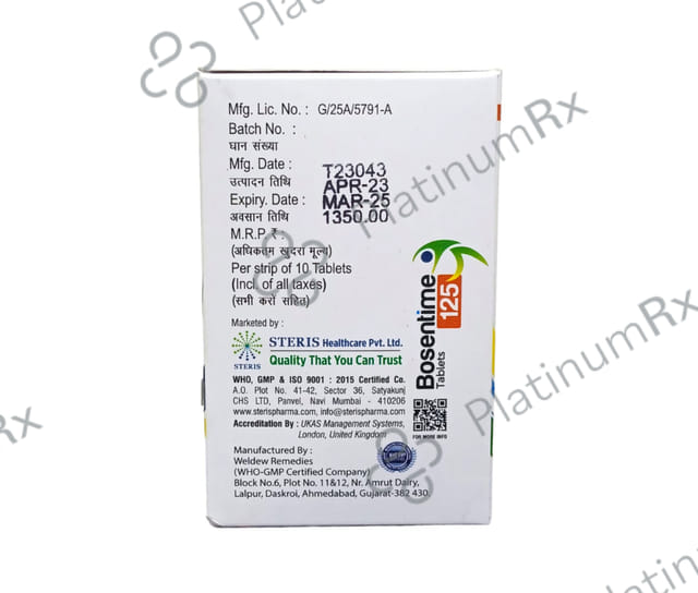 Bosentime 125mg Tablet 10s