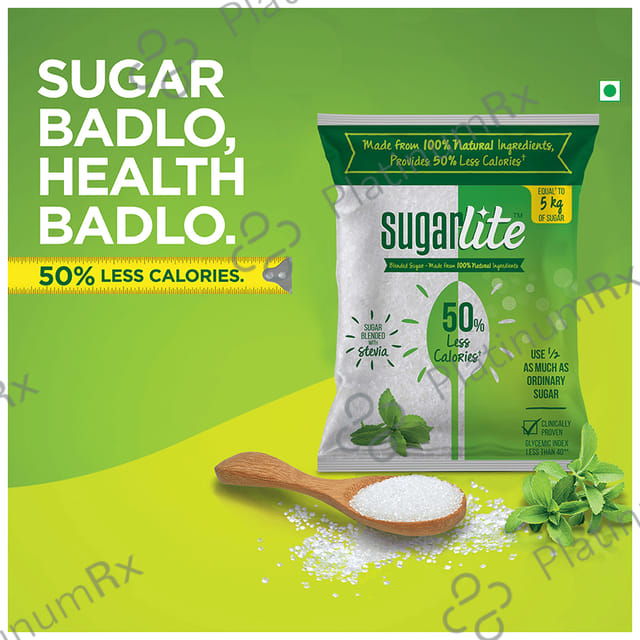 Sugarlite 50% Less Calories+ - Blended Sugar Free Powder 500gm