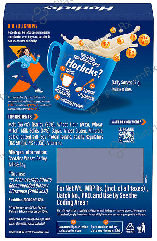 Horlicks Drink - Powder with Zinc, Vitamin C & D - Flavour Classic Malt 1 kg