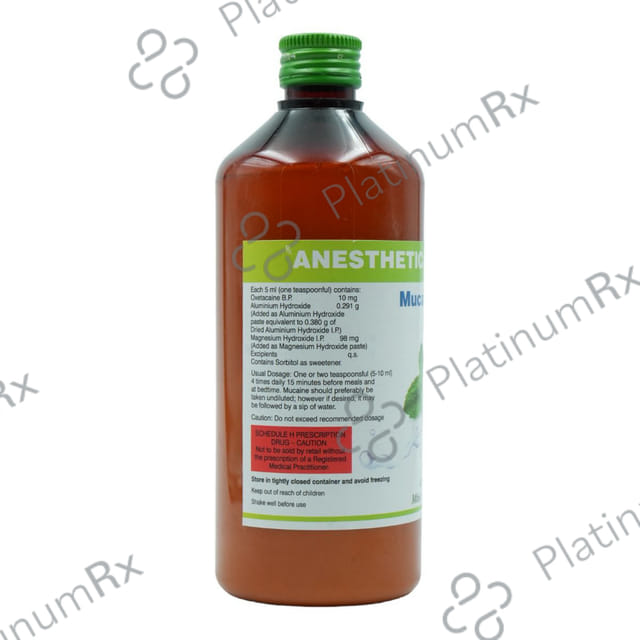 Mucaine Orange Flavour Sugar Free Gel 400ml