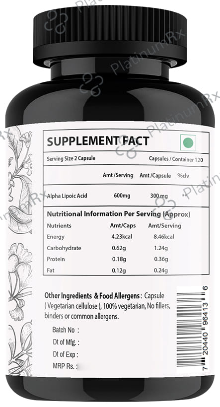 Vitaminhaat Alpha Lipoic Acid Capsule 120s