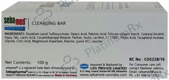 Sebamed Clear Face Cleansing Soap Bar 100gm