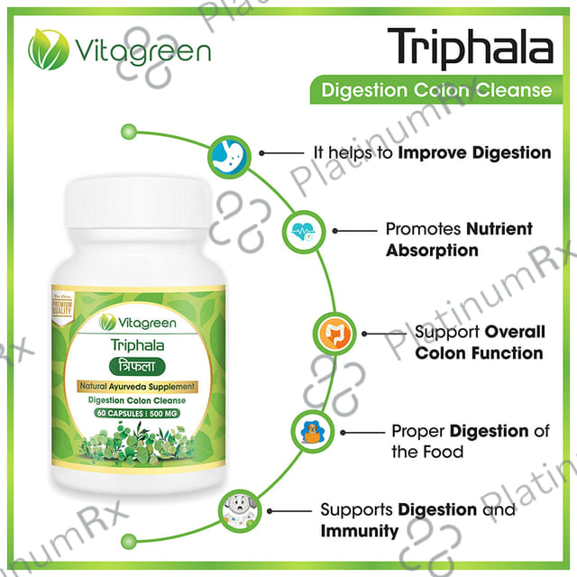 Vitagreen Triphala 500mg Capsule