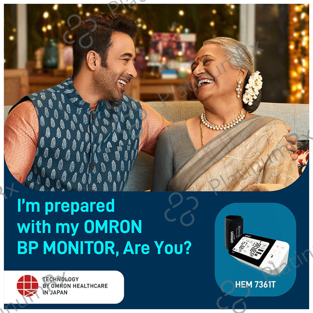 Omron White HEM 7361T Blood Pressure Monitor
