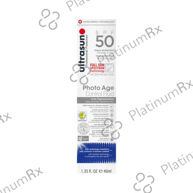 Ultrasun Photo Age Control Fluid Sunscreen SPF 50 Anti Pigmentation Cream 40ml