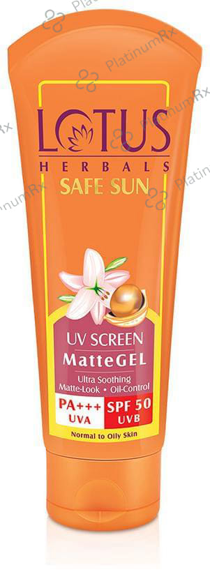 Lotus Herbals Safe Sun UV Screen Matte Gel PA+++ SPF 50 50 gm