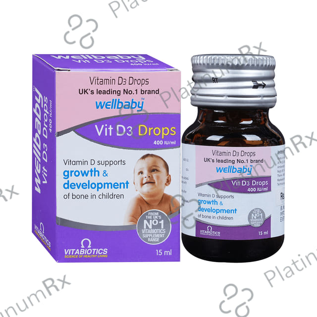 Wellbaby Vit D3 400IU Oral Drops 15ml