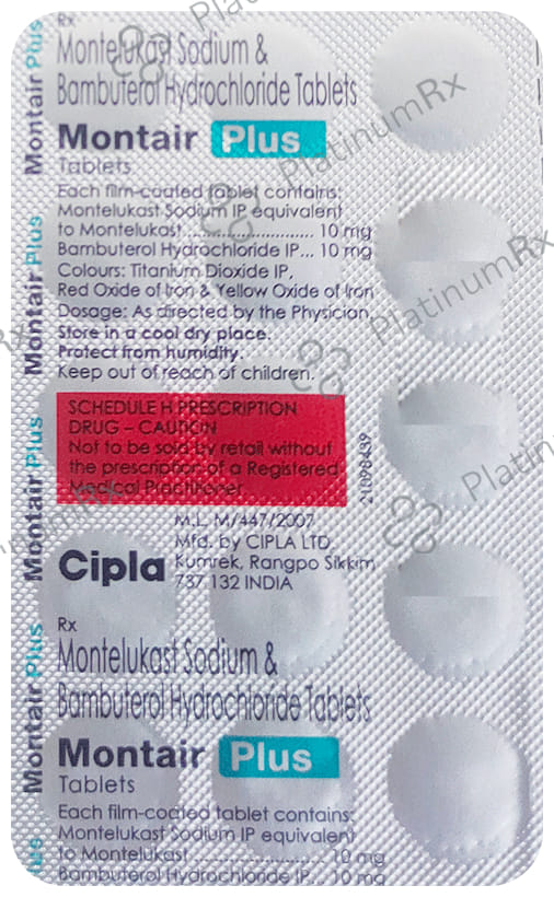 Montair Plus 10/10mg Tablet 15s
