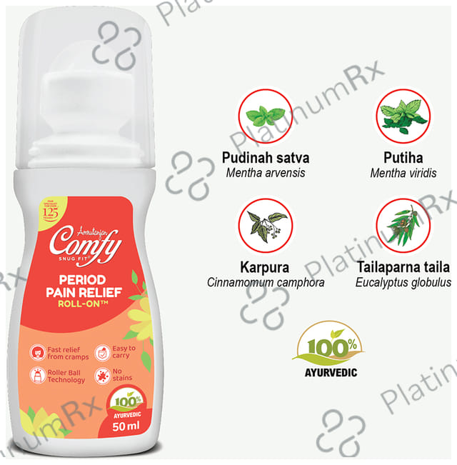 Amrutanjan Comfy Snug Fit Period Pain Relief Roll-On