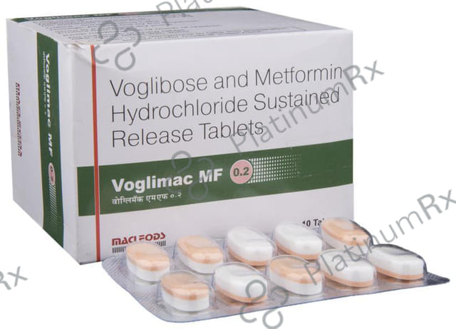 Voglimac MF 0.2 500/0.2mg Tablet SR 10s