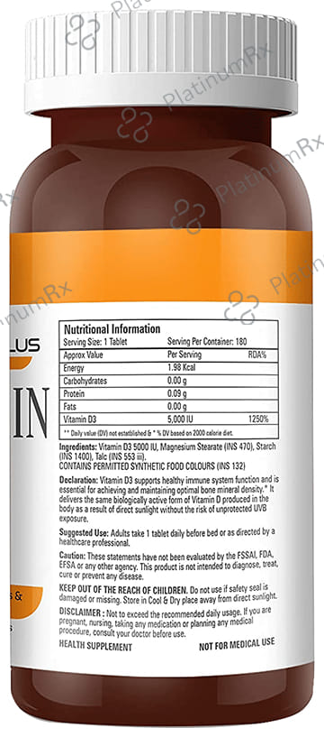 Abbie's Nutrition Plus Health Supplement Vitamin D3 60K Tablet 180s
