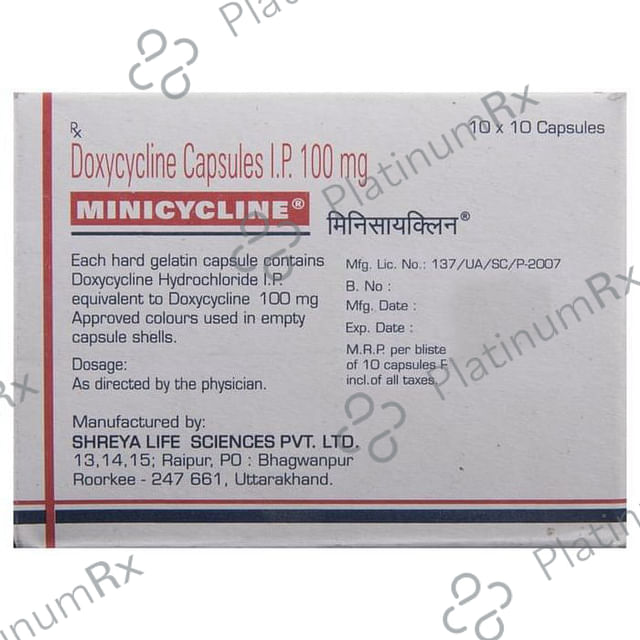 Minicycline Capsule 10s