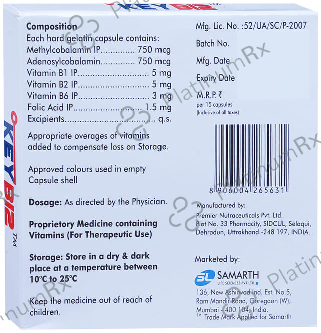 Key B12 Capsule 15s