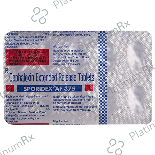Sporidex AF 375mg Tablet ER 10s
