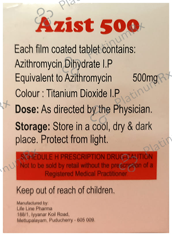 Azist 500mg Tablet 10s (Overseas)