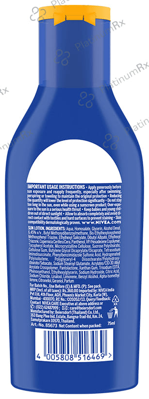 Nivea Sun Protect & Moisture SPF 50+ PA+++ Lotion 75ml