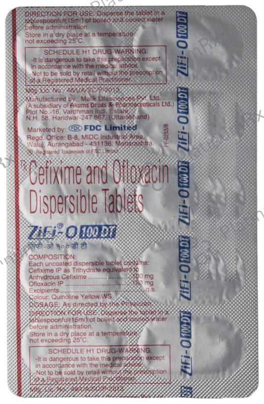Zifi O 100/100mg DT Tablet 10s