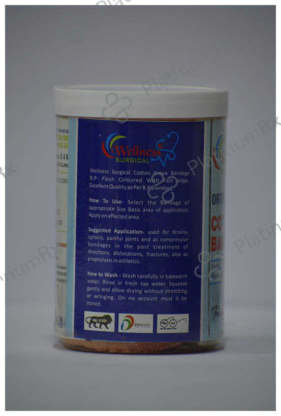 Wellness Surgical Ortho Care Fast Edges Cotton Crepe Bandage 8cm x 4m