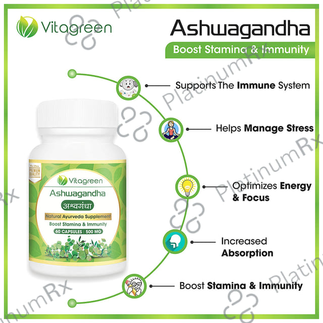 Vitagreen Ashwagandha 500mg Capsule