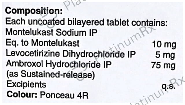 Relikast LX 75mg/5mg/10mg Tablet