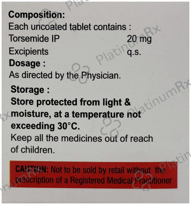 Torsitas 20mg Tablet 15s