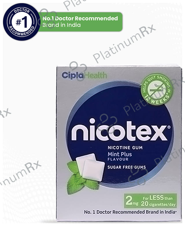 Nicotex 2mg Mint Plus Flavour Gums 12s