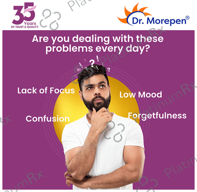 Dr. Morepen Memory Booster - With Gingko & Brahmi for Focus, Memory & Mood - Tablet