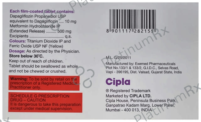 Dapasach M 10mg/500mg Tablet