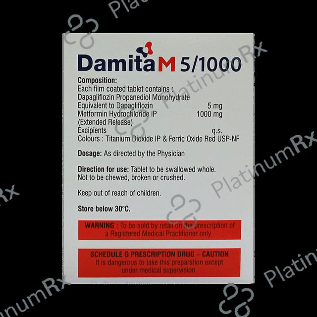 Damita M 5/1000 Tablet ER 10 Tablet ER