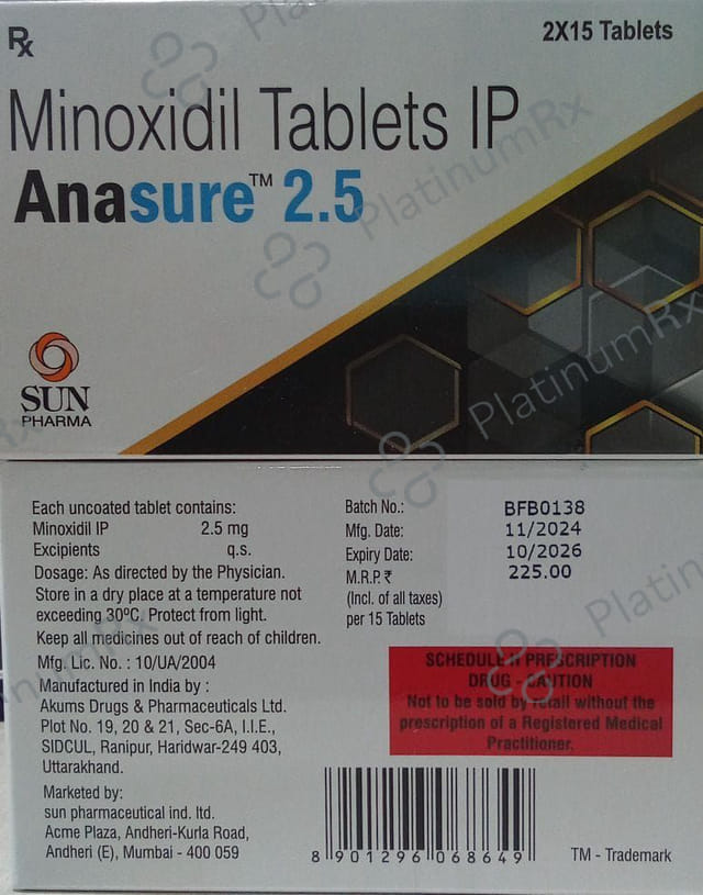 Anasure 2.5mg Tablet 15s