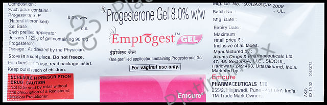Emprogest 8% Vaginal Gel 1gm