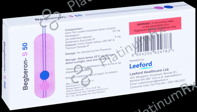 Begberon S 50/5mg Tablet ER 10s