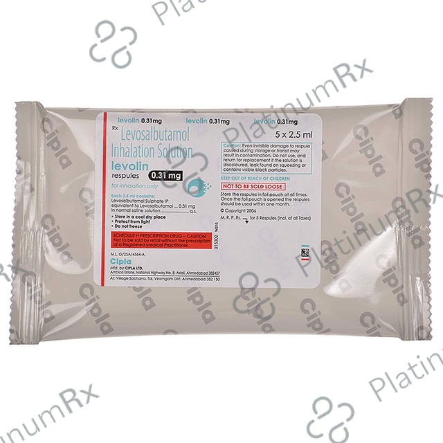 Levolin 0.31mg Respules 1s