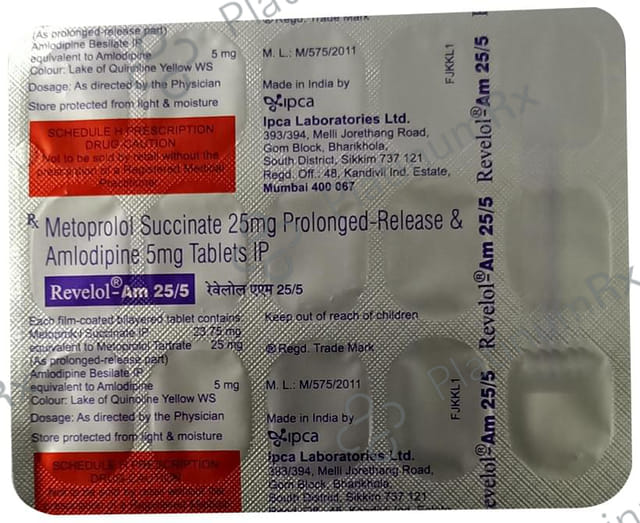 Revelol AM 25/5mg Tablet PR 15s