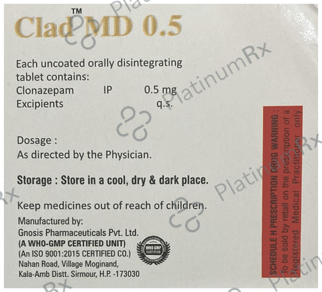 Clad MD 0.5mg Tablet 10s