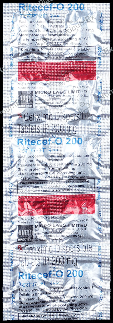 Ritecef O DT 200mg Tablet 10s