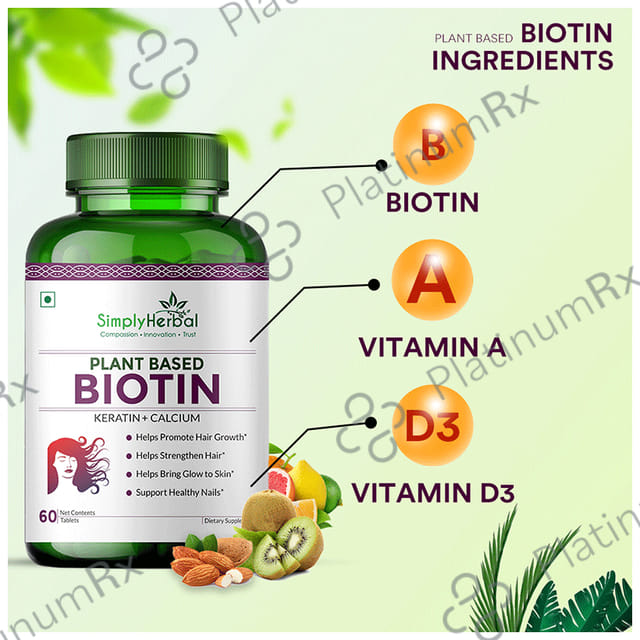 Simply Herbal Plant Based Biotin Tablet