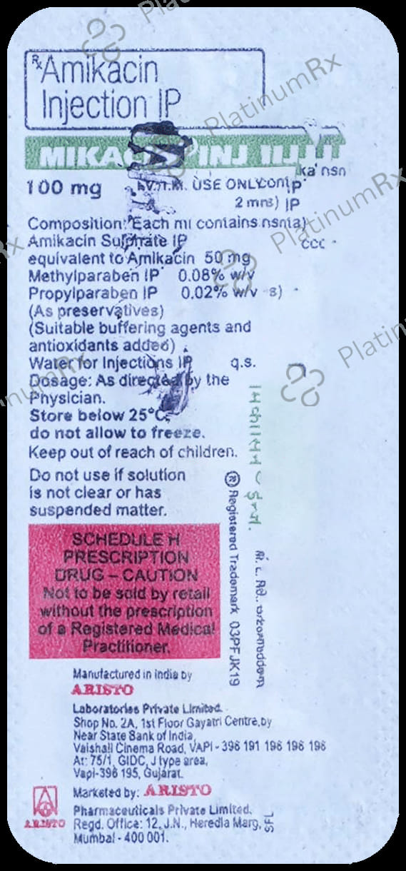 Mikacin 100mg Injection 2ml