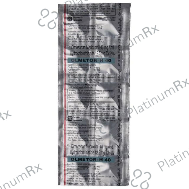 Olmetor H 40/12.5mg Tablet 10s