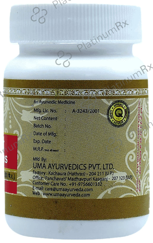 Uma Ayurveda Nityanand Ras Tablet 80 tablets