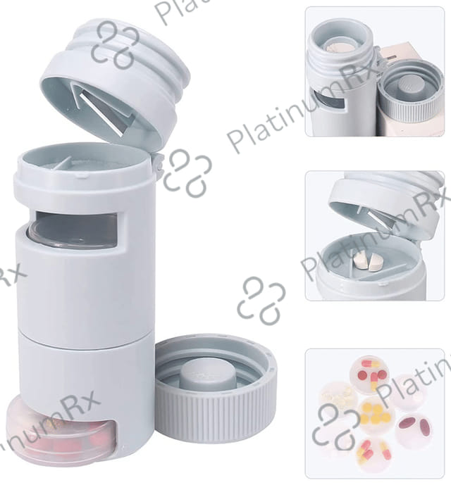Healthcave Tablet Cutter 9 in 1 (7 Tablet Storage) For Carrying Cutting and Organising Medicines