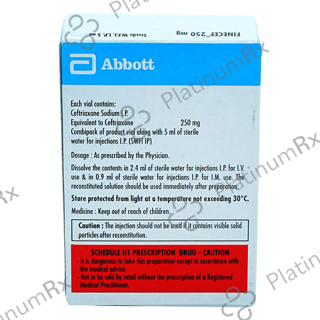 Finecef 250mg Injection 1s