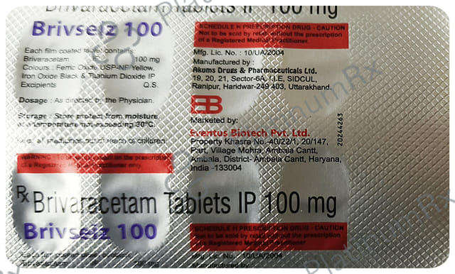 Brivseiz 100mg Tablet 10s