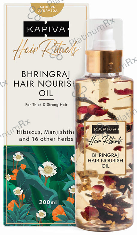 Kapiva Bhringraj Hair Nourish Oil - 100% Ayurvedic, Voluminous Hair Within 90 Days Oil 200 ml