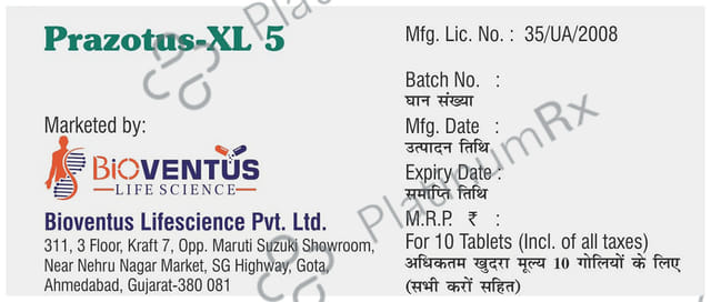 Prazotus XL 5mg Tablet 10s